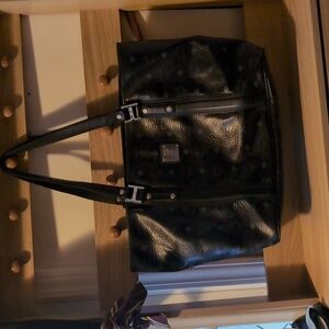 MCM Shiny Black Tote Bag